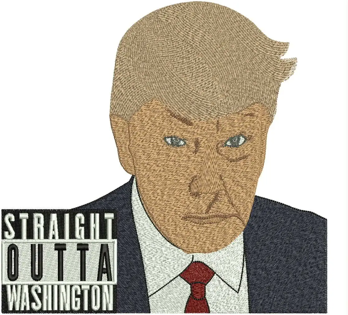 Straight Outta Washington – Political Embroidery Design