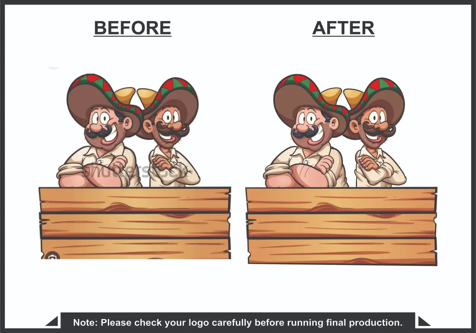 Logo Cleanup & Vector Enhancement – Before and After Design Fix