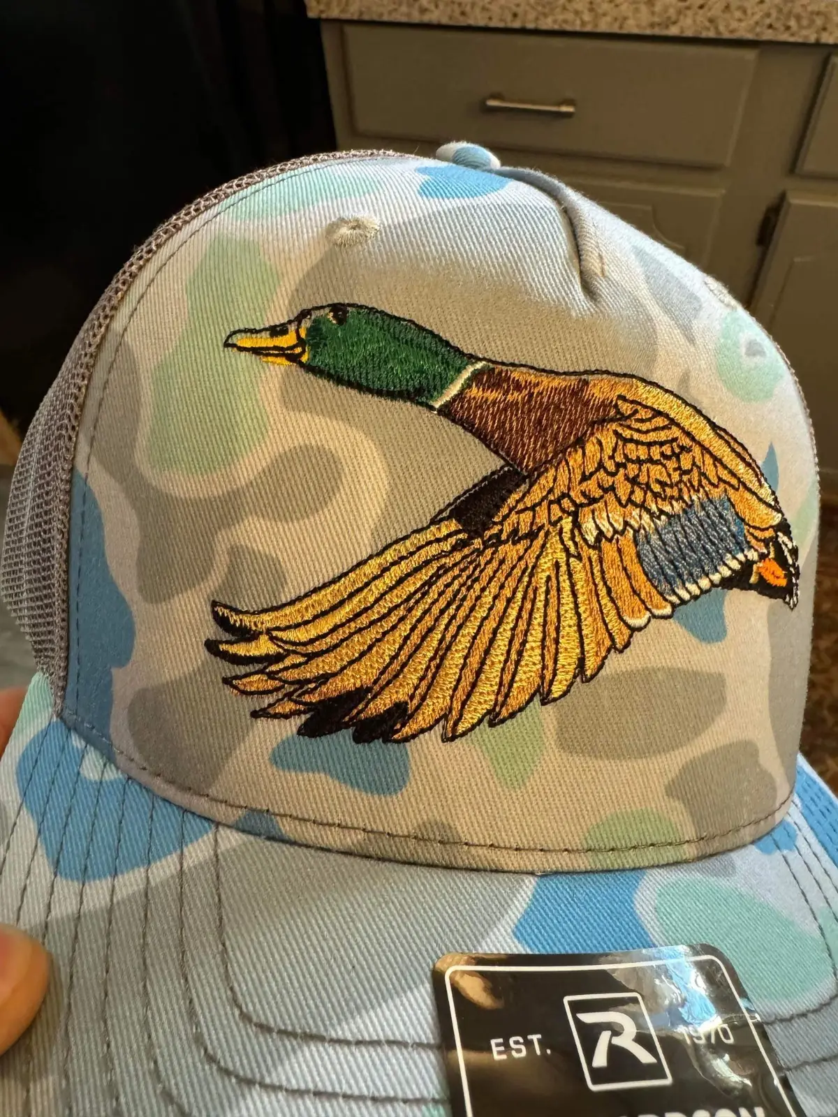 Flying Duck Hat – Wildlife Embroidery Digitizing Artwork